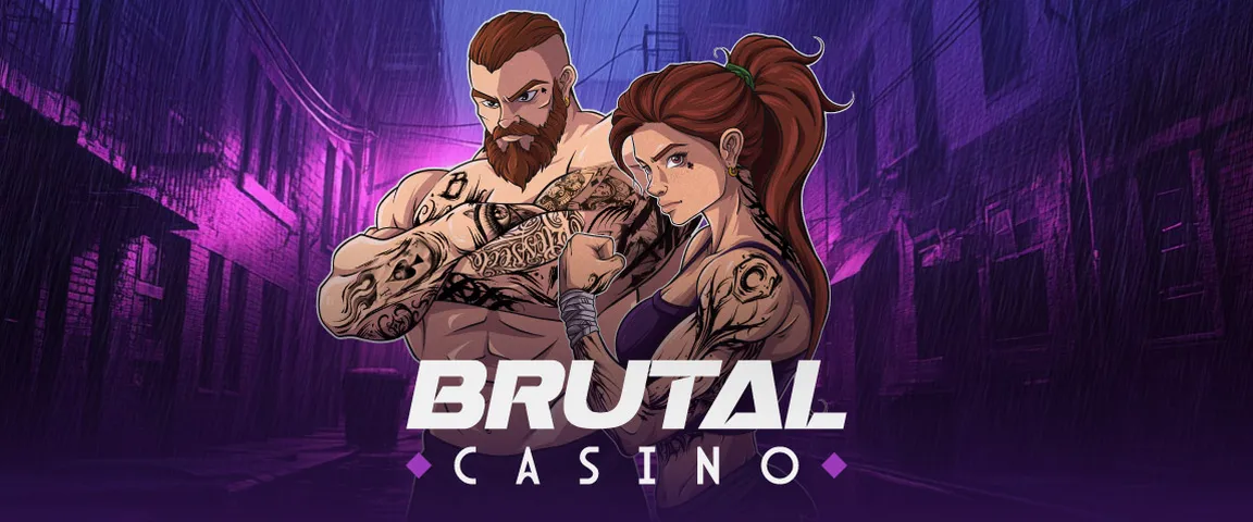 Brutal Casino — 100% jusqu'à 300 € sans condition de mise (bonus collant) dès 20 € de dépôt + 10% de cashback hebdomadaire en argent réel dès l'inscription